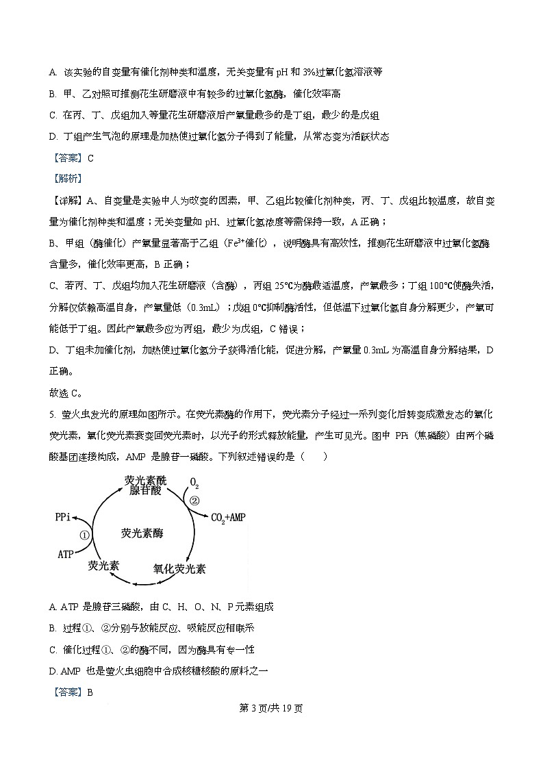 湖南省湖湘名校联盟2025-2026学年高二上学期入学考试生物试题 Word版含解析第3页