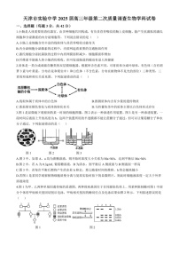 2025届天津市实验中学高三下学期10月第二次月考-生物试题（含答案）