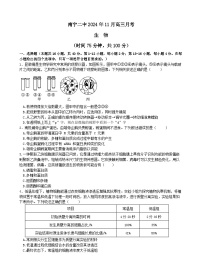 广西南宁市第二中学2024-2025学年高三上学期11月月考生物