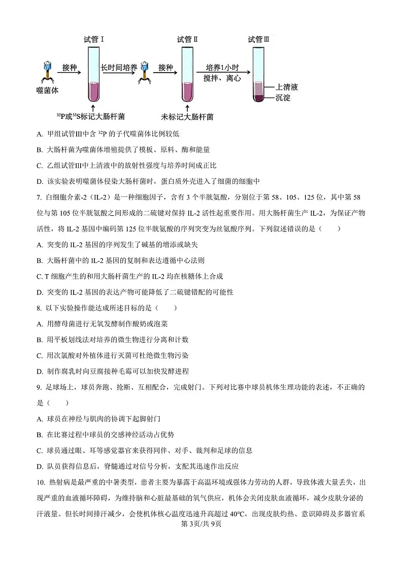 2025届海南省海口市高三下学期10月摸底考-生物试题(含答案)第3页
