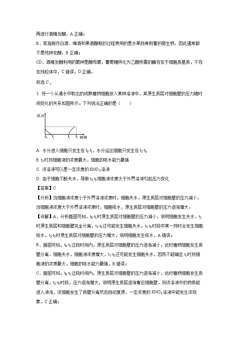 天津市部分区2024-2025学年高二下学期期末考试生物试卷(解析版)第2页