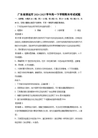 广东省清远市2024-2025学年高一下学期期末考试生物试卷（解析版）