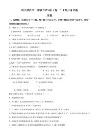 四川省内江市第一中学2024-2025学年高一下学期3月月考生物学试题（含答案）