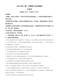 陕西省十七校联考2025届高三上学期11月期中考-生物试题（含答案）