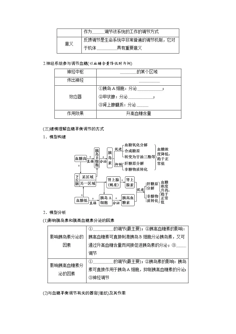 高二生物人教版选择性必修一导学案第3章第2节激素调节的过程(Word版附解析)第2页