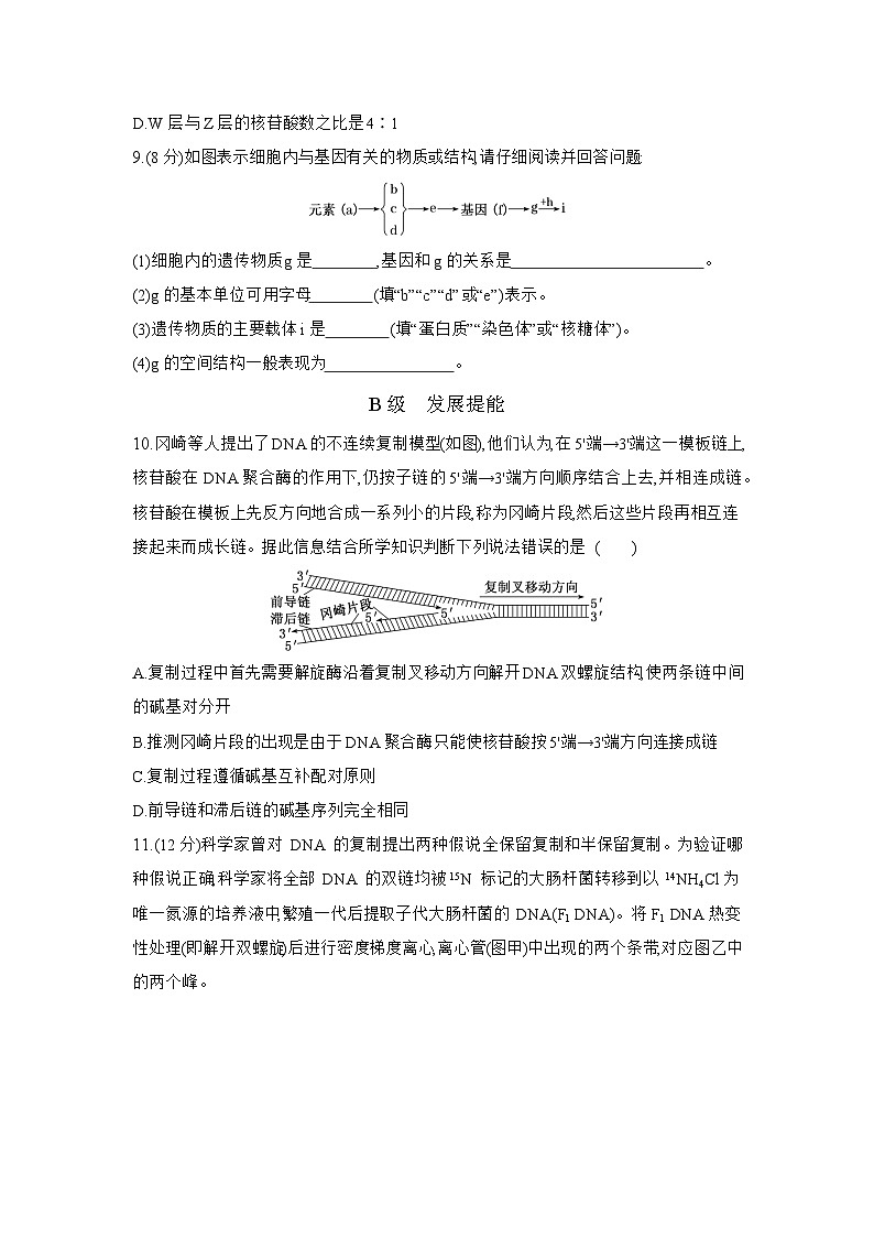 高一生物(人教版)试题必修二课时跟踪检测(十三)DNA的复制与基因通常是有遗传效应的DNA片段(Word版附解析)第3页