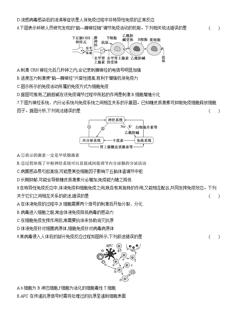 高二生物(人教版)试题选择性必修一课时跟踪检测(十三)特异性免疫(Word版附解析)第2页