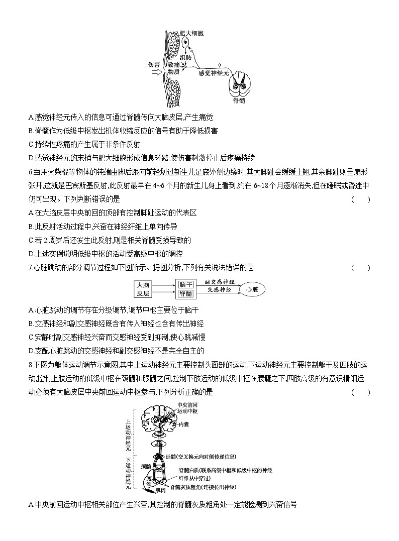 高二生物(人教版)试题选择性必修一课时跟踪检测(六)神经系统的分级调节(Word版附解析)第2页