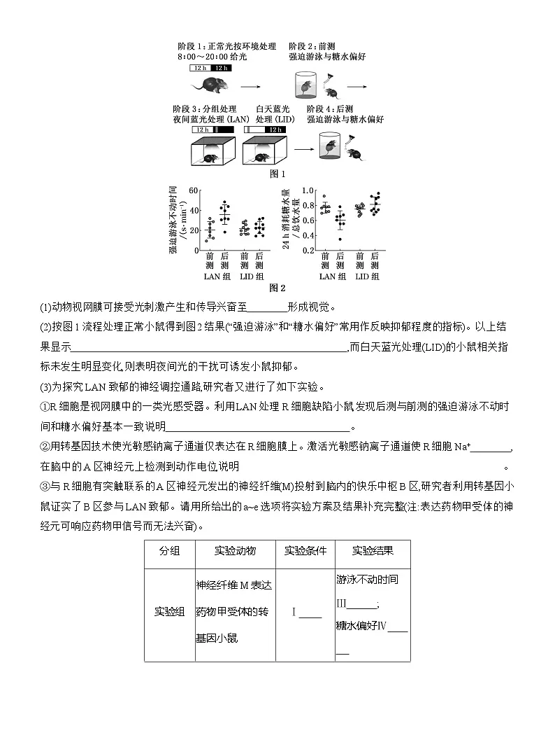 高二生物(人教版)试题选择性必修一第4周周末作业“神经调节”综合提能练(Word版附解析)第3页