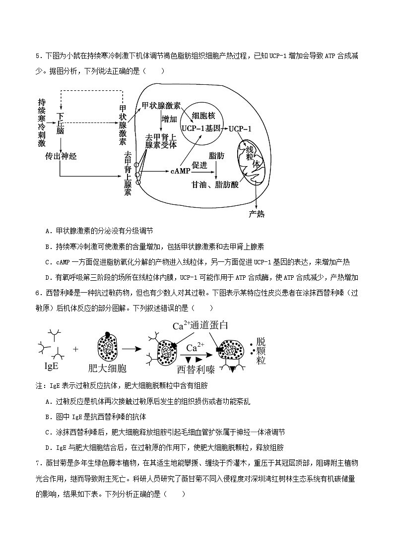 湖南省湘潭市2024_2025学年高二生物下学期期末考试第2页