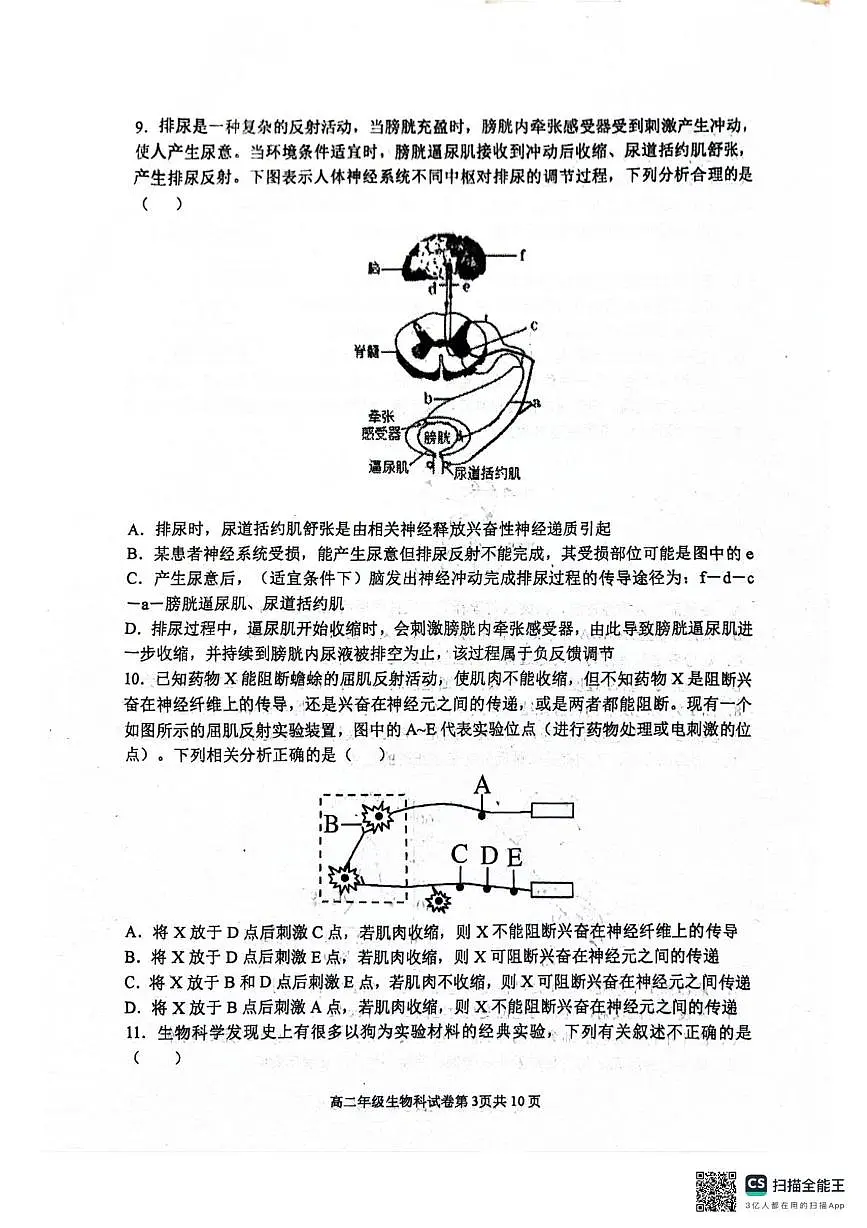 辽宁省大连市第八中学2025-2026学年高二上学期10月月考生物试题第3页