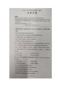 山东省临沂市临沭第一中学2025-2026学年高一上学期10月月考生物试题