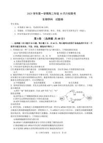 浙江省六校联考2025-2026学年高二上学期10月考试生物试卷（PDF版附答案）