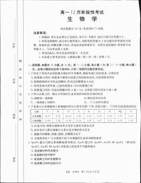 广西省2024-2025学年高一上学期12月金太阳阶段性考试生物试卷+答案