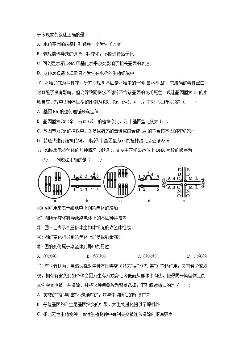 【生物】云南省德宏州2024-2025学年高一下学期期末检测学试卷 (学生版)第3页