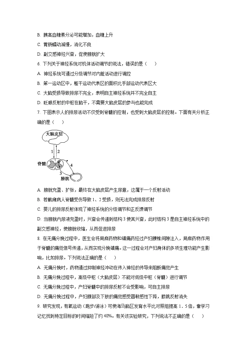 山东省部分学校2025-2026学年高二上学期10月月考 生物试卷(学生版)第2页