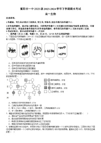 湖南省衡阳市第一中学2023-2024学年高一下学期期末考试生物试题