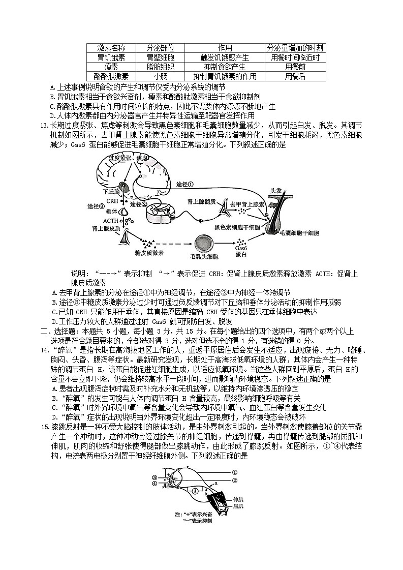 河北省保定市八校联考2025-2026学年高二上学期10月考试 生物试卷第3页