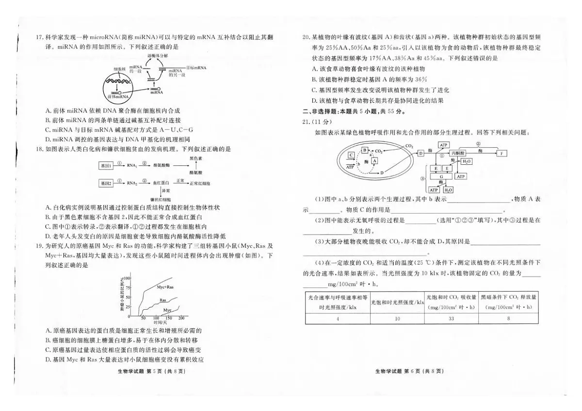 云南省曲靖市宣威市部分学校2024-2025学年高一下学期期末考试生物试卷+答案第3页
