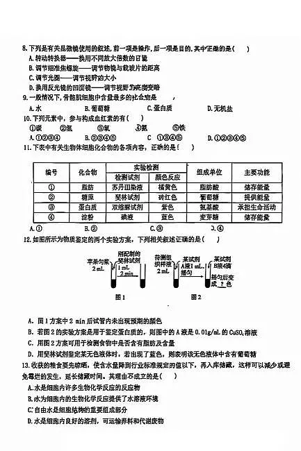 黑龙江省哈尔滨市第六中学校2025-2026学年高一上学期10月月考生物试卷第2页