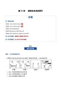 第31讲 植物生命活动调节（专项训练）（含答案）2026年高考生物一轮复习讲练测（全国通用）