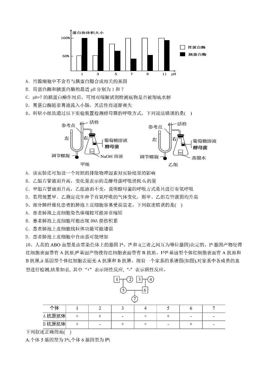 生物-辽宁省大连市滨城高中联盟2026届高三上学期期中试题及答案第3页