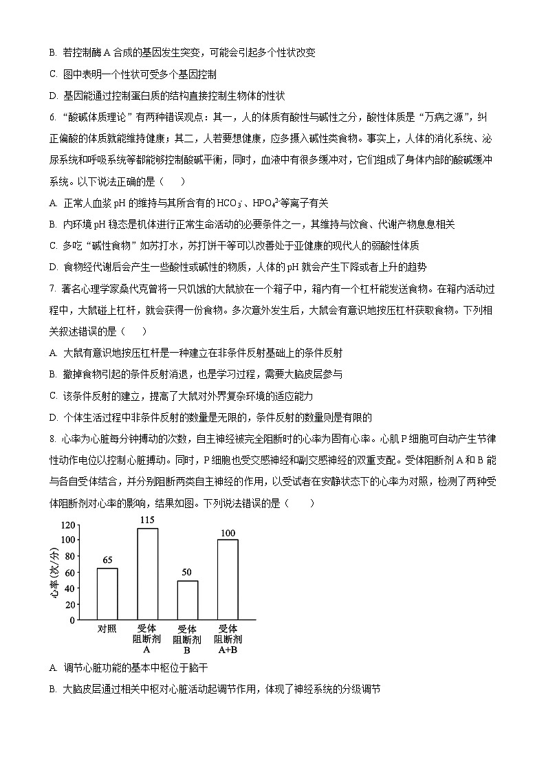 湖北省荆州市沙市中学2025-2026学年高二上学期10月月考生物试题(原卷版)第2页