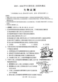 山西省吕梁市2026届高三上学期10月阶段性测试生物试题+答案