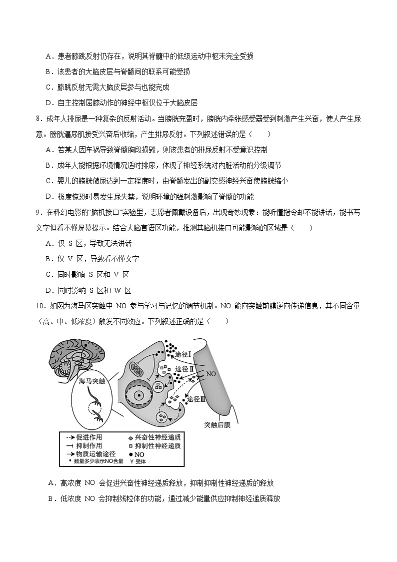 河北省邯郸市邯山区九校联考2025-2026学年高二上学期10月一调考试 生物试卷第3页