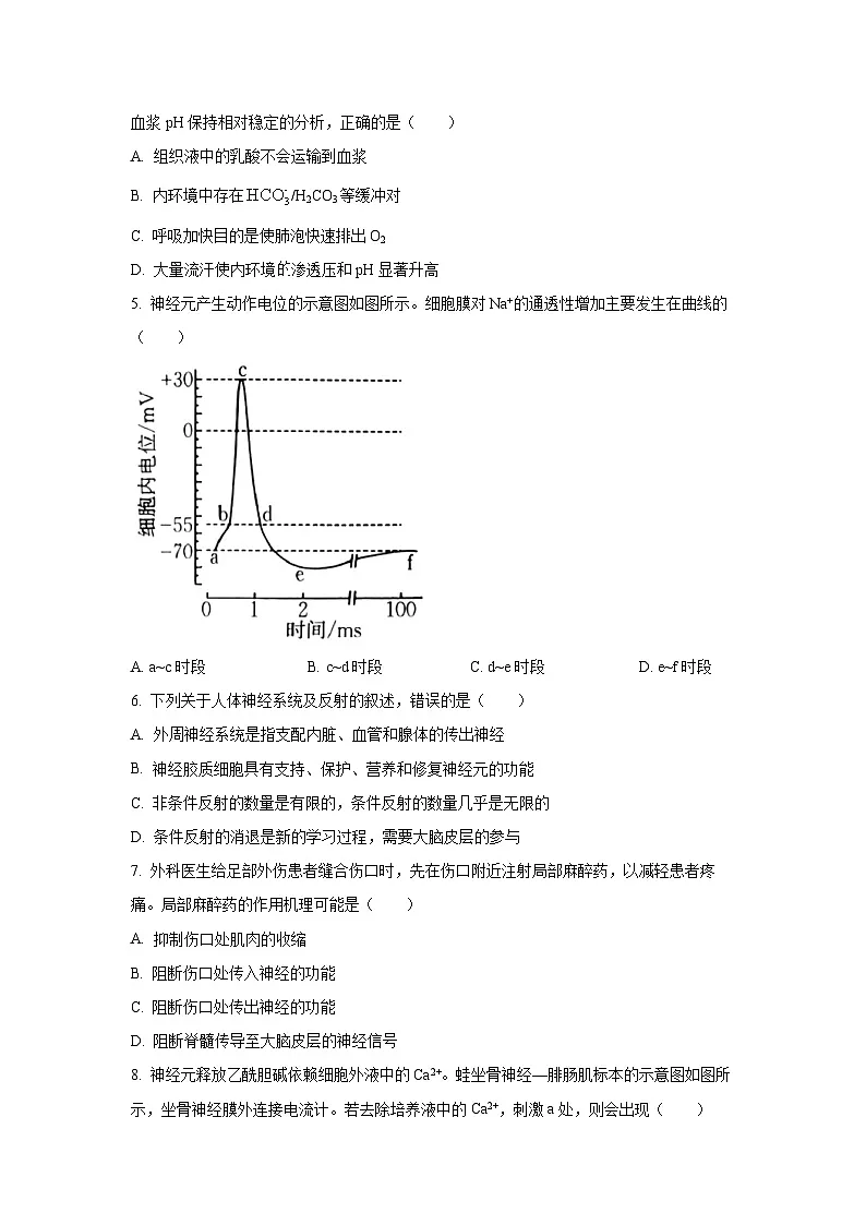 2025~2026学年河北省高二(上)10月月考生物试题(学生版)第2页