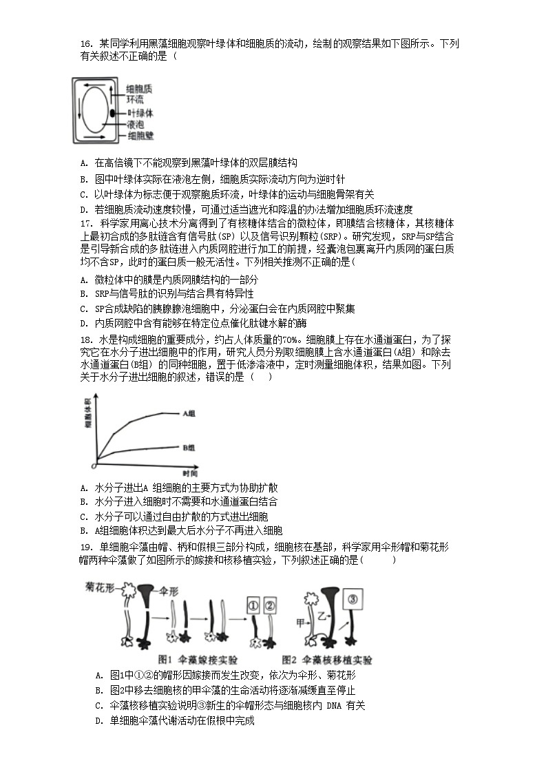 湖南省长沙市明德中学2024-2025学年高一上学期11月期中考试生物试题第3页