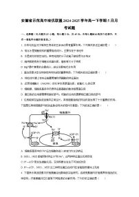 安徽省示范高中培优联盟2024-2025学年高一下学期5月月考生物试卷(学生版)