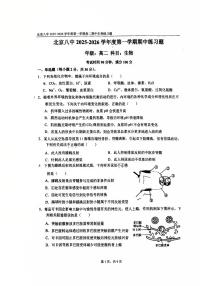 2025北京八中高二（上）期中生物试卷