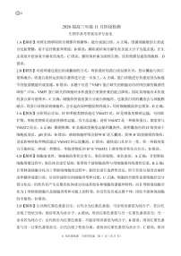 四川省百师联盟2026届高三上学期11月阶段检测生物试卷（PDF版附解析）
