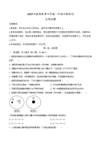 重庆市长寿中学校2025-2026学年高一上学期11月期中考试生物试卷