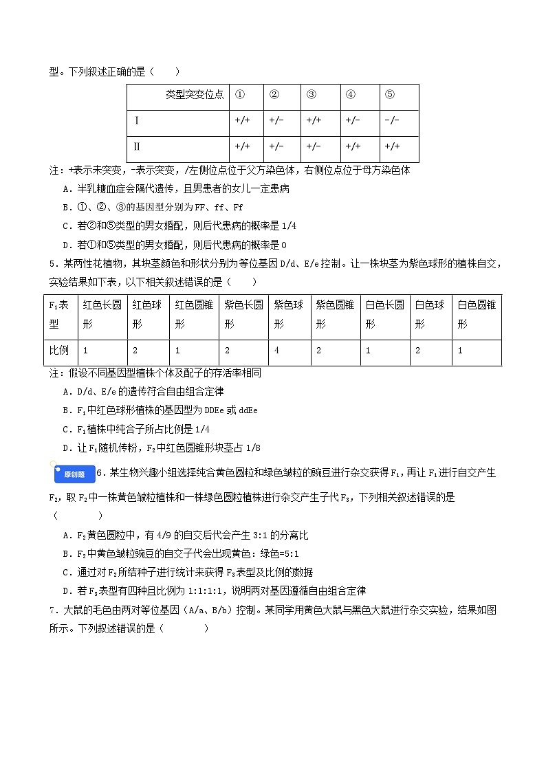 专题5 基因的传递规律(原卷版)第2页