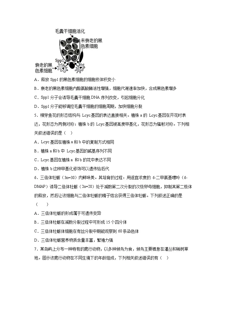天津市2026年高考一轮生物试卷(学生版)第2页