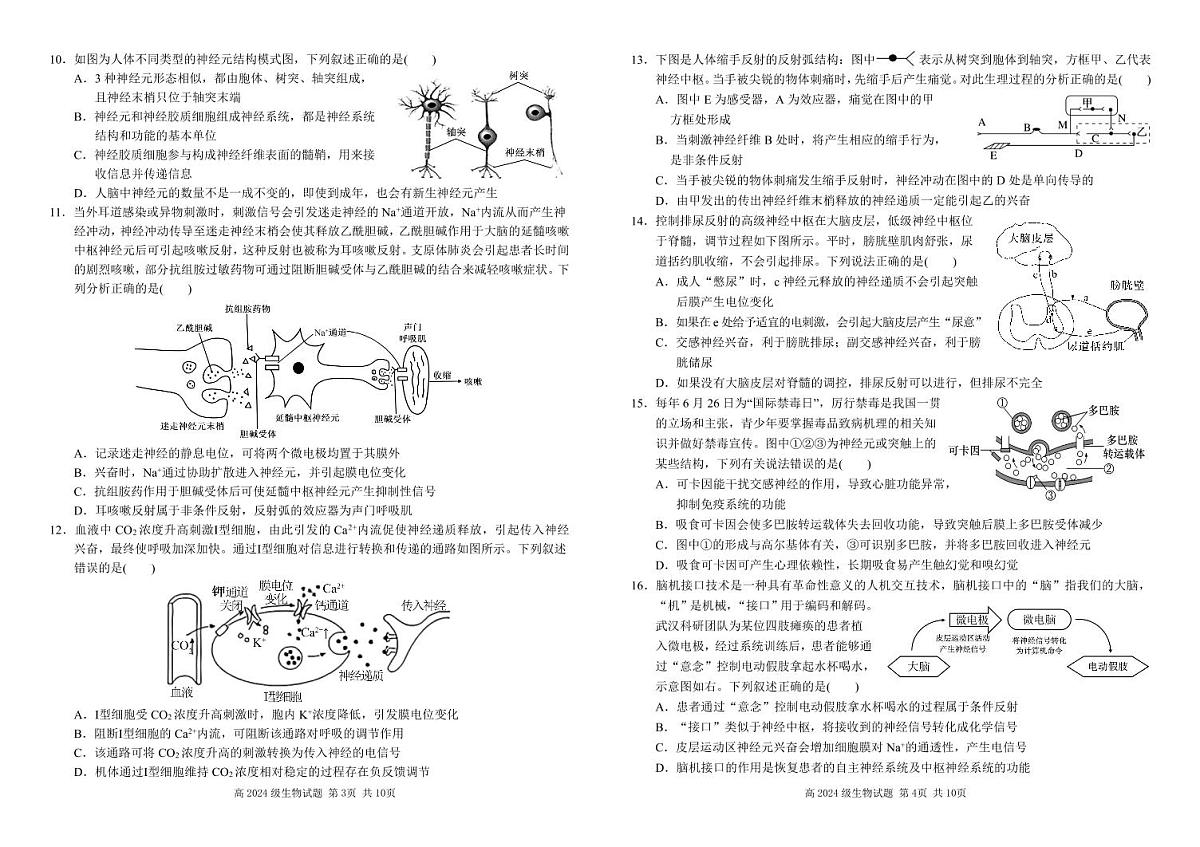 高二生物期中试题第2页