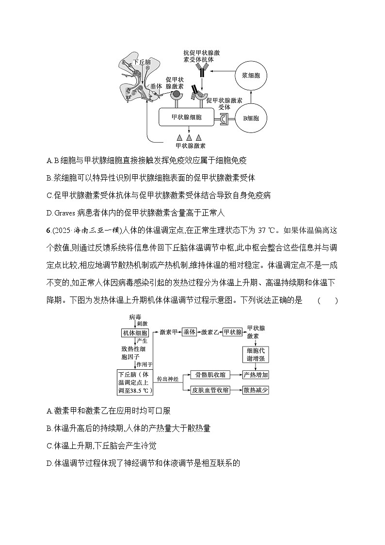 2026届高三生物二轮复习试题知识对点小题练9.内环境与稳态及神经调节、体液调节(Word版附解析)第3页