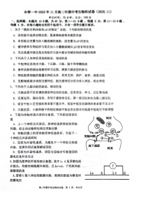 福建省永春第一中学2025-2026学年高二上学期11月期中考试生物试卷