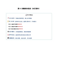 高考生物一轮复习-糖类和脂质(知识清单)(全国通用)(原卷版)