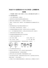 河北省NT20名校联合体2025-2026学年高一上学期期中考试生物试卷（学生版）