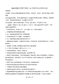 重庆市巴蜀中学2026届高三上学期11月期中生物试卷（Word版含解析）