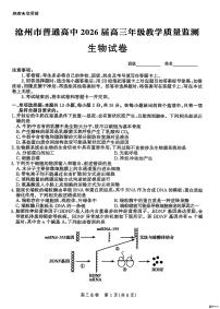 河北省沧州市普通高中2025-2026学年高三上学期12月月考生物试题