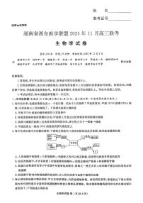 湖南省湘东教学联盟2026届高三上学期11月联考生物试题（含答案）