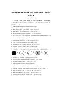 辽宁省部分重点高中协作校2025-2026学年高一上学期期中考试生物试卷（学生版）