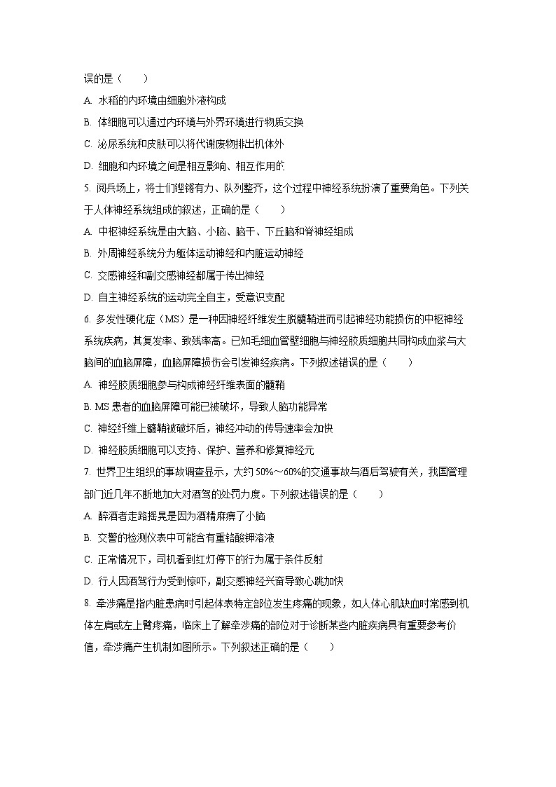 湖北省鄂东南联盟2025-2026学年高二上学期11月期中考试生物试卷(学生版)第2页