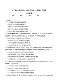 辽宁省点石联考2025-2026学年高一上学期11月期中测试生物试题（Word版附答案）