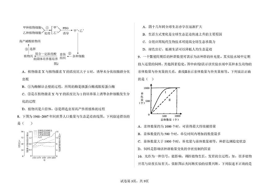 青海省西宁市二中教育集团2025-2026学年高三上学期12月考试生物试卷第3页