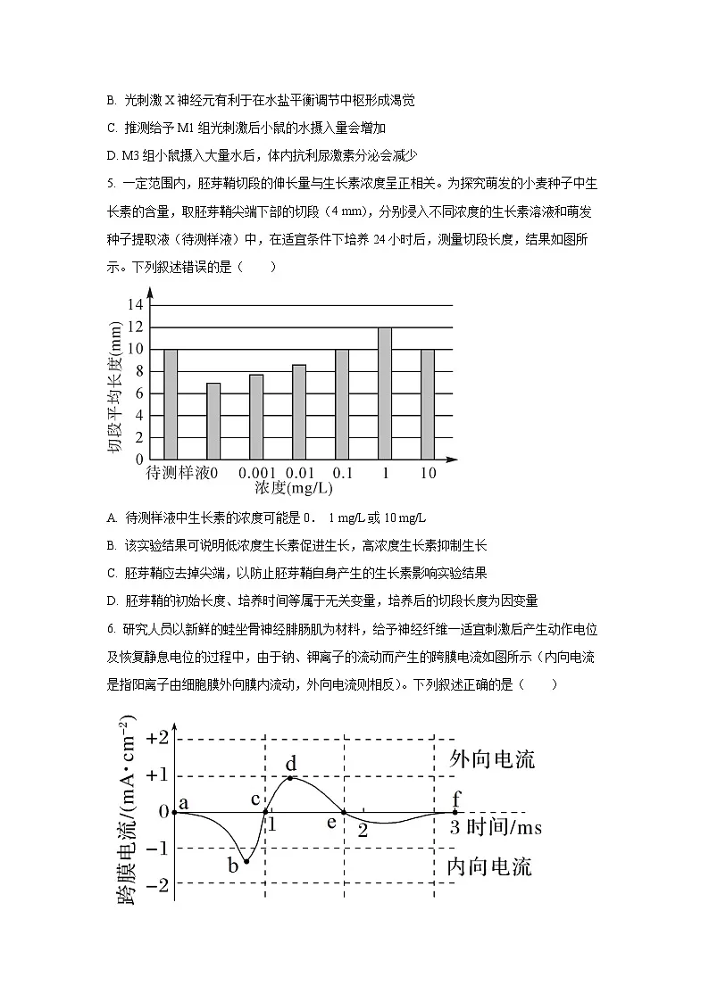 广西壮族自治区北海市2023-2024学年高二上1月期末生物试卷(学生版)第3页